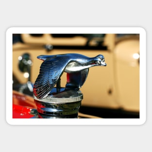 Flying bird hood ornament Sticker